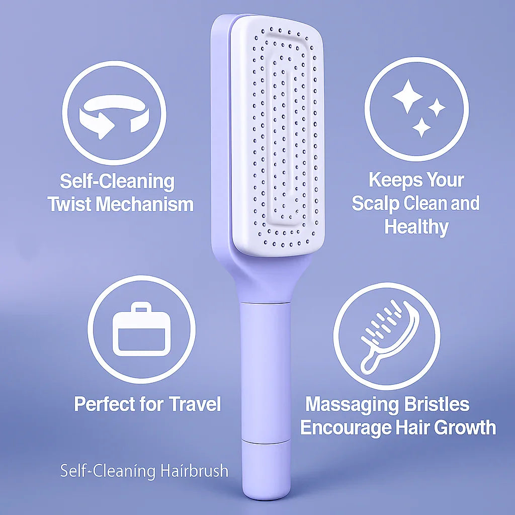 Brush that Collects Hair on Its Own – No More Dirty Brushes – CleanSpin™