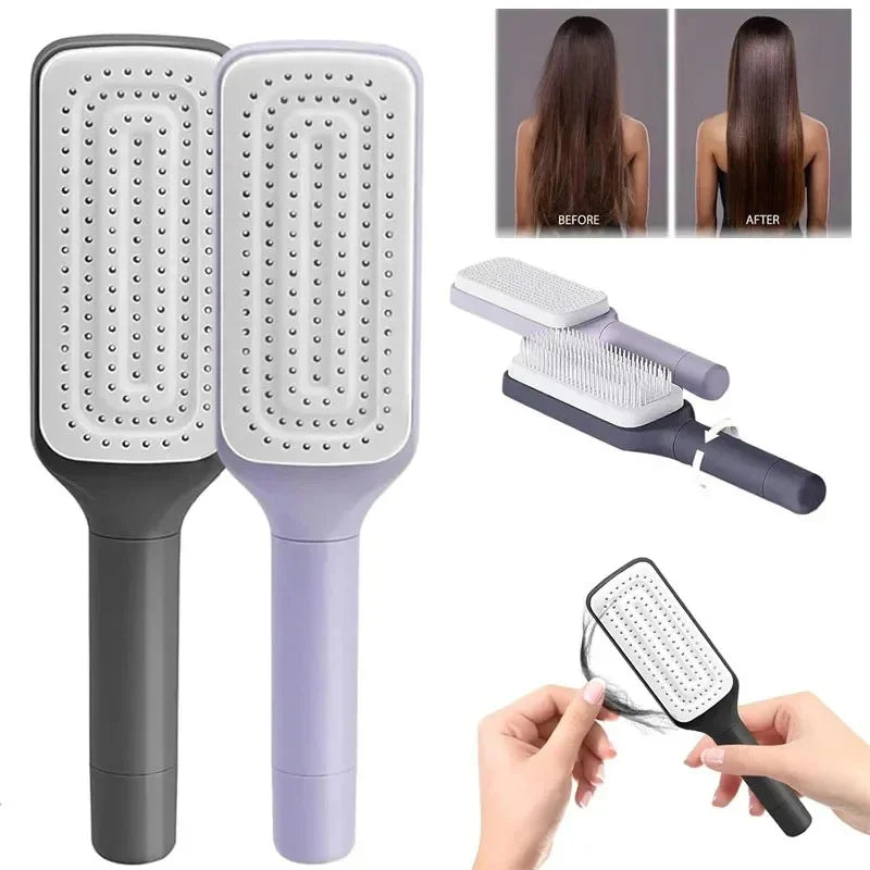 Brush that Collects Hair on Its Own – No More Dirty Brushes – CleanSpin™